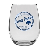 Personalized Family Reunion Tree Design 9 oz Stemless Wine Glasses