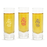Personalized "Eat Drink & Party" Design Tall Shot Glass