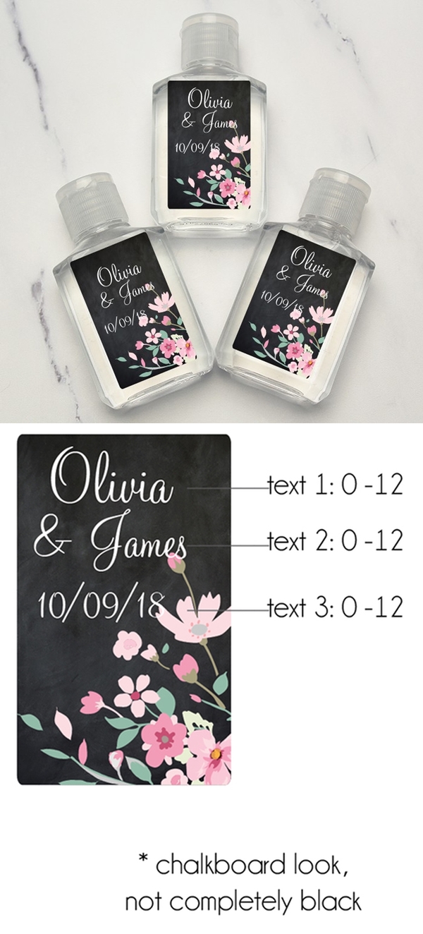 Personalized "Love Blooms" Design Hand Sanitizer