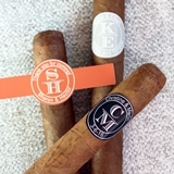 Personalized Stacked Monogram Cigar Stickers (10 Colors) (Set of 20)
