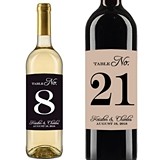 Personalized Classic Table Numbers on Wine Bottle Stickers (24 Colors)