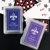Playing Cards Deck - Personalized Fleur de Lis Design Sticker on Case