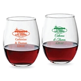 Personalized 9oz 'Welcome to Las Vegas' Sign Stemless Wine Glasses