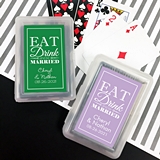 Playing Cards Deck - Customized Eat Drink & Be Married Sticker on Case