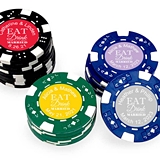 Personalized 'Eat Drink & Be Married' Poker Chips (Set of 50)