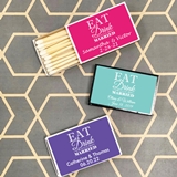 Personalized 'Eat Drink & Be Married' Design Matchboxes (Set of 50)