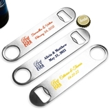 Personalized Best Day Ever Design Silver-Metal Oblong Bottle Opener