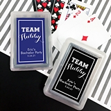 Deck of Playing Cards Deck w/ Personalized Team Hubby Sticker on Case