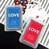 Deck of Playing Cards with Personalized 'Love Lights' Sticker on Case