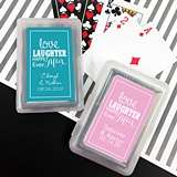 Deck of Playing Cards with Personalized Love Laughter Sticker on Case