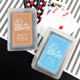 Playing Cards Deck with Personalized We Tied the Knot Sticker on Case