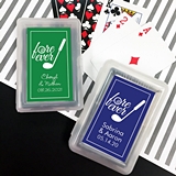 Deck of Playing Cards with Personalized 'Fore Ever' Sticker on Case