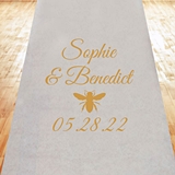 Stylish Western Bumble Bee Design Personalized Aisle Runner