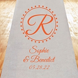 Circle Initial Infinity Design Personalized Aisle Runner (19 Colors)