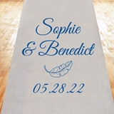Rustic Woodlands Leaf Design Personalized Aisle Runner (19 Colors)