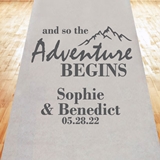 And So the Adventure Begins Personalized Aisle Runner (19 Colors)