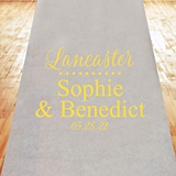 Modern Script Last Name Design Personalized Aisle Runner (19 Colors)
