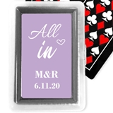 Playing Cards Deck with Personalized 'All In' Design Sticker on Case