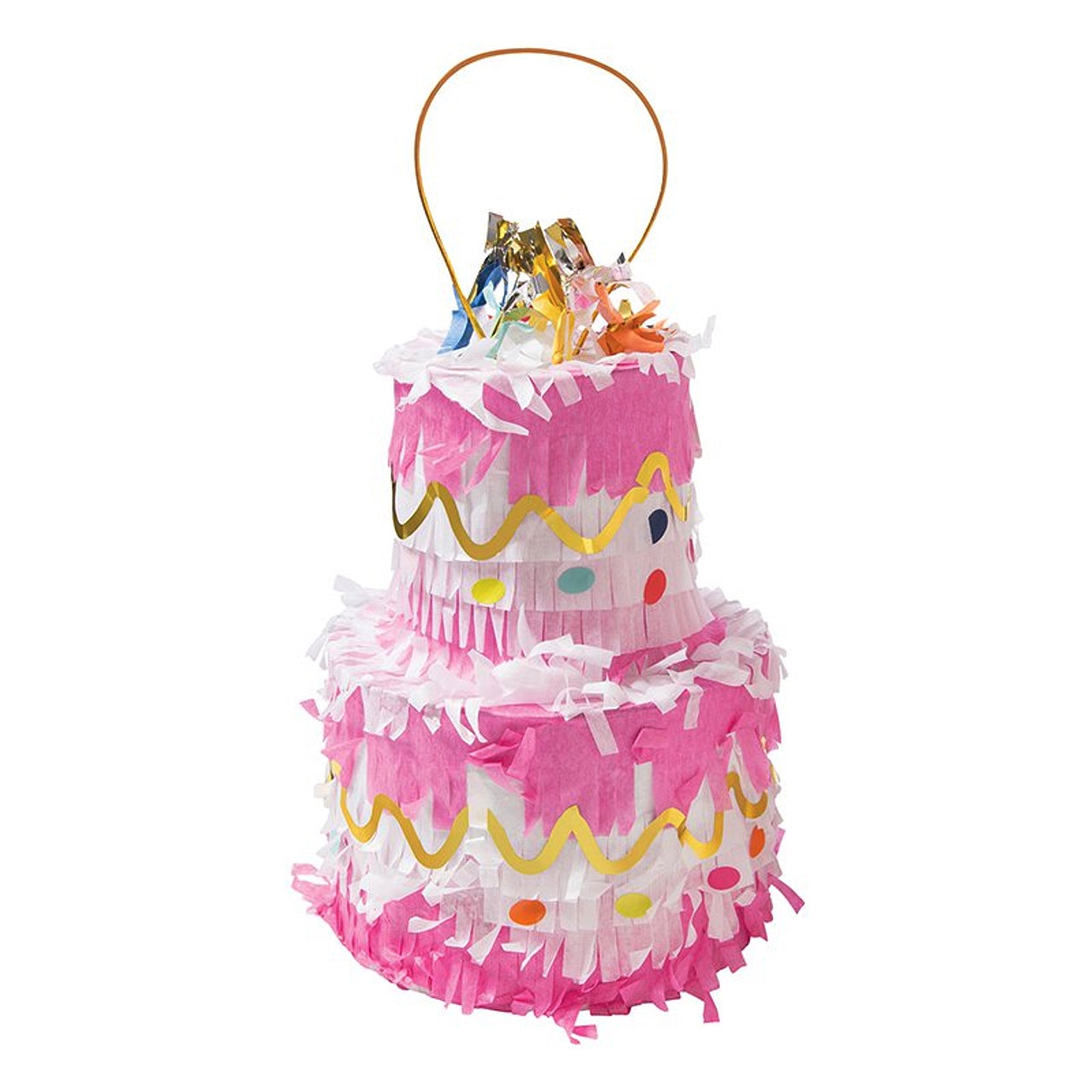 Cake-Shaped Petite Pinatas with Sturdy Hanging Loops (Set of 6)
