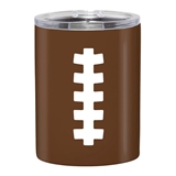 Football Laces Design Brown-Finish 12oz Stainless-Steel Tumblers (Set of 4)