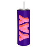 YAY Design Purple-Finish Stainless-Steel Skinny Tumblers (Set of 4)