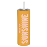 MADE FOR SUNSHINE Design Orange-Finish Stainless-Steel Skinny Tumblers (Set of 4)