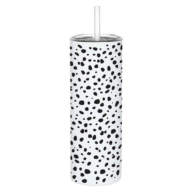 Dalmation Dots Design Stainless-Steel Skinny Tumblers (Set of 4)