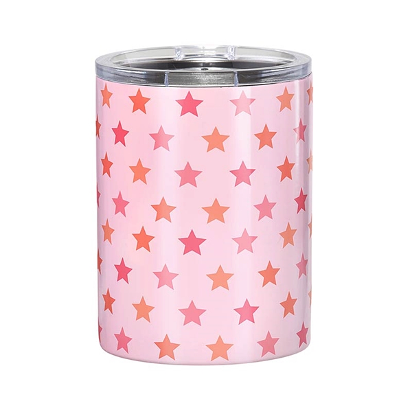 Sippin' Stars Motif Pink-Finish Stainless-Steel Tumblers (Set of 4)