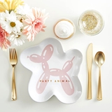 Adorable 'Party Animal' Design Ceramic Plates by Slant (Set of 4)