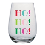 "Ho! Ho! Ho!" Design 20oz Stemless Wine Glasses (Set of 6)