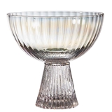 Art Deco-Inspired Iridescent-Colored Beveled Coupe Glasses (Set of 6)