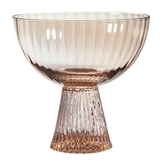 Art Deco-Inspired Peach-Colored 7oz Beveled Coupe Glasses (Set of 6)