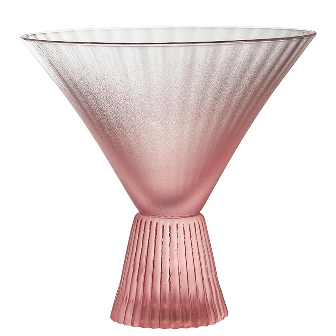 Art Deco-Inspired Iridescent-Colored Beveled Martini Glasses (Set of 6)
