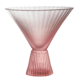 Art Deco-Inspired Iridescent-Colored Beveled Martini Glasses (Set of 6)