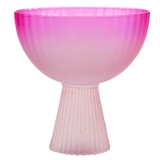 Gorgeous Hot Pink-Colored Beveled Coupe Glasses (Set of 6)