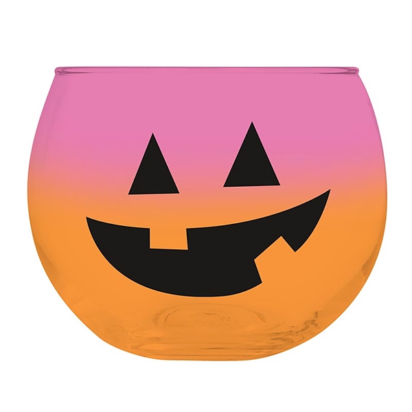 Jackolantern Design Ombre Orange Roly Poly Cocktail Glasses (Set of 6)