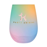 Party Animal Design 20oz Iridescent Stemless Wine Glasses (Set of 6)