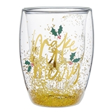 'Make it Merry' 10oz Double-Walled Stemless Wine Glasses (Set of 6)