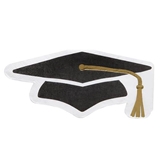 Die-Cut Graduation Hat-Shaped Lunch Napkins with Gold-Foil Accents (Set of 240)