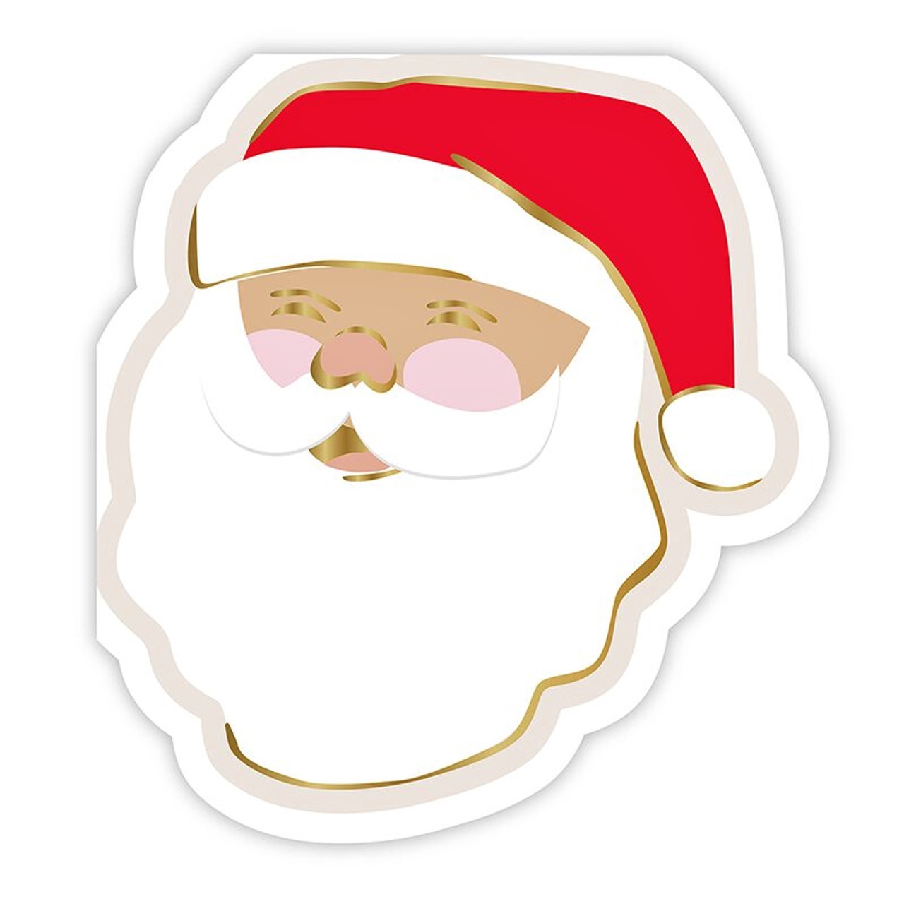 Slant Collections Festive Santa-Shaped Beverage Napkins (Set of 192)