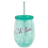 "Chillin'" Graphic 12oz Acrylic Wine Chiller Tumblers (Set of 6)