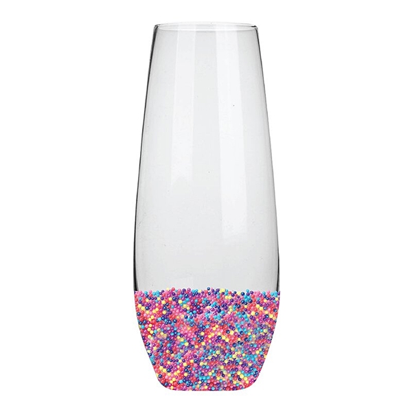 Fun 10oz Stemless Champagne Glasses with Sprinkles Dip (Set of 6)