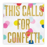 "This Calls For Confetti" Design Glitter-Print Napkins (Set of 240)