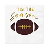 "'Tis the Season" Football Graphic Beverage Napkins (Set of 240)
