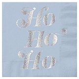 Retro "Ho Ho Ho" Design Glitter-Print Napkins (Set of 240)