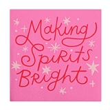 "Making Sprits Bright" Starry Design Pink Napkins (Set of 120)