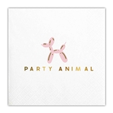 Cute 'Party Animal' Design Foil-Print Napkins by Slant (Set of 120)