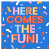 Fabuluos 'HERE COMES THE FUN!' Design Beverage Napkins by Slant (Set of 120)