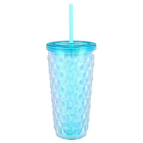 "On the Water" 18oz Faceted Blue Acrylic Tumblers (Set of 4)