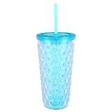 "On the Water" 18oz Faceted Blue Acrylic Tumblers (Set of 4)